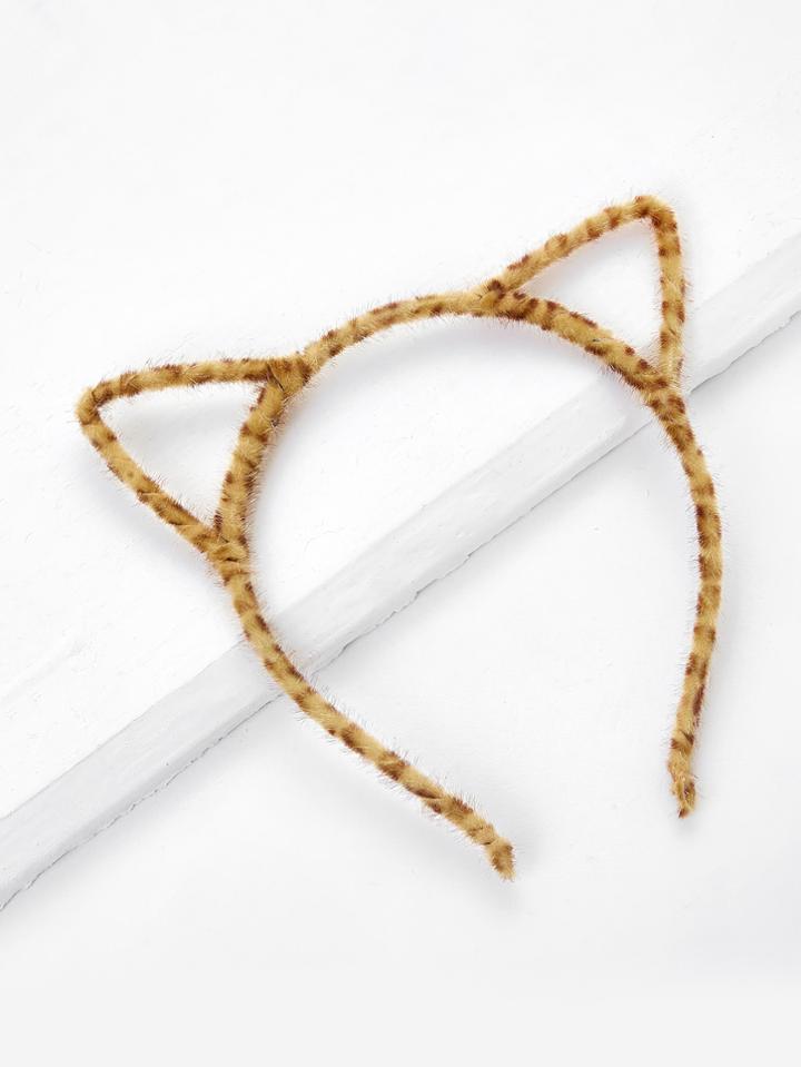 Romwe Leopard Cat Ear Headband