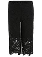 Romwe Lace Wide Leg Black Pant