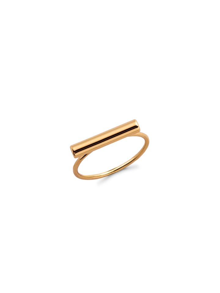 Romwe Gold Plated Geometric Smooth Design Ring