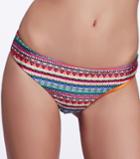 Romwe Multicolor Low Waist Geometric Print Bikini Pant