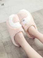Romwe Swan Panel Fluffy Slippers