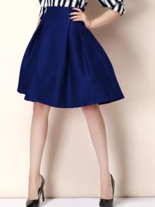 Romwe Zipper Flare Skirt
