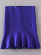 Romwe Mermaid Knit Royal Blue Skirt