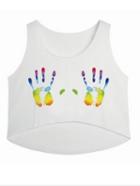 Romwe Colorful Palm Print Tank Top