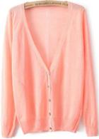 Romwe V Neck With Buttons Pink Cardigan