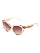 Romwe Champagne Cat Eye Sunglasses