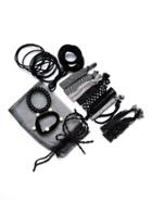 Romwe Faux Pearl & Knotted Hair Tie 20pcs With Mesh