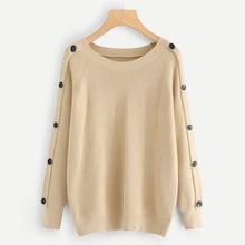 Romwe Button Detail Solid Top