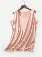 Romwe Solid Color Tank Top