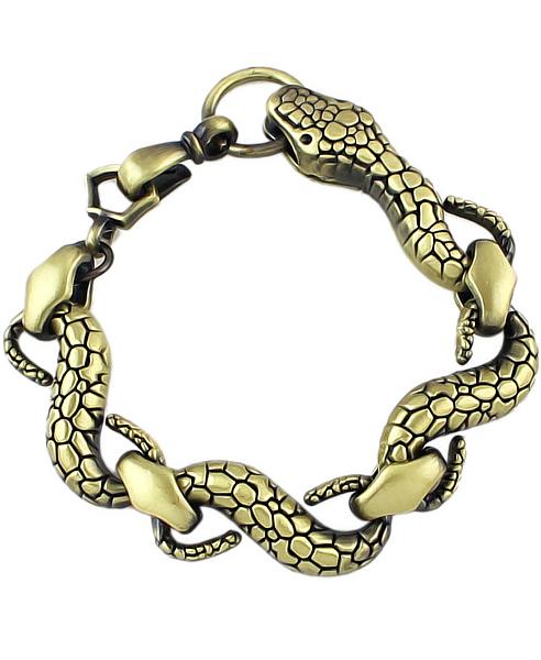 Romwe Copper Snake Link Bracelet