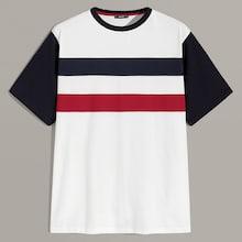 Romwe Guys Cut-and-sew Ringer Tee