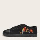 Romwe Guys Embroidered Detail Low Top Sneakers