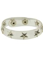 Romwe Silver Clear Stars Charms Adjustable Bracelet