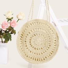 Romwe Cut-out Round Tote Bag