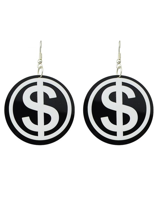 Romwe Round Long Drop Earrings
