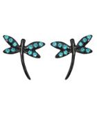 Romwe Cute Dragonfly Shape Stud Earrings