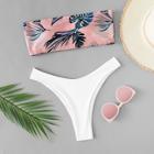 Romwe Mix And Match Tropical Bikini Set