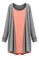 Romwe Fake Two-piece Slim Blouse