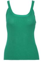 Romwe Cut-out Back Strappy Green Vest