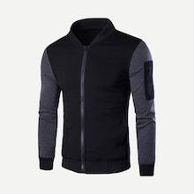 Romwe Men Cut And Sew Sweatshirt