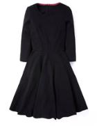 Romwe Black Fitted Pleated Dress