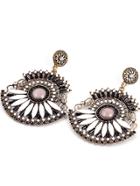 Romwe Black Beaded Boho Earrings