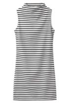 Romwe Turtleneck Sleeveless Striped Dress