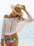 Romwe White Off The Shoulder With Lace Crop Top