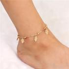 Romwe Hand Decorated Chain Anklet