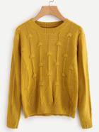Romwe Cable Knit Chunky Jumper