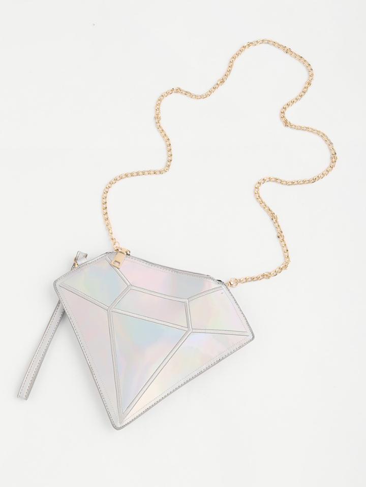 Romwe Geometric Design Iridescent Bag