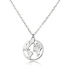 Romwe Map Design Pendant Necklace
