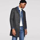 Romwe Men Single Breasted Marled Coat