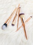 Romwe 5pcs Rose Gold  Professional Makeup Brush Set
