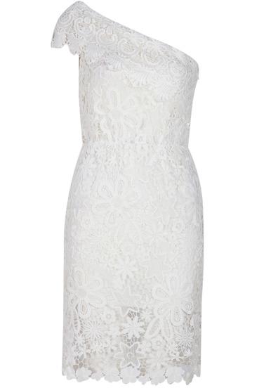 Romwe One Shoulder Lace Dress