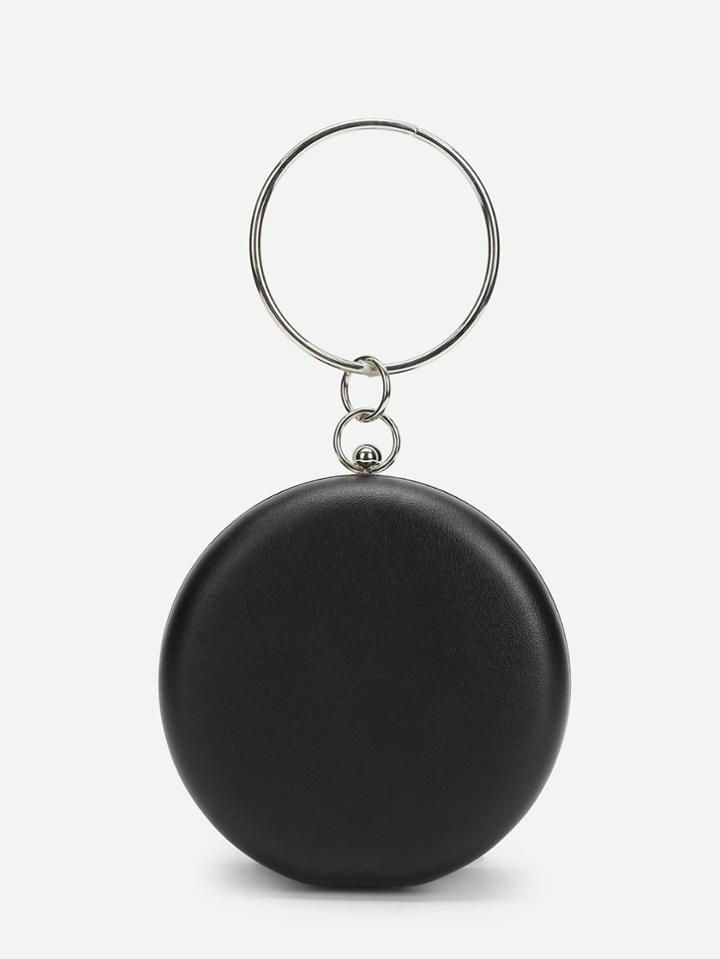 Romwe Round Wallet With Ring Handle