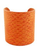 Romwe Orange Snakeskin Cuff Bracelet