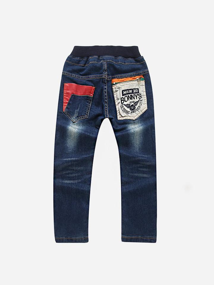 Romwe Contrast Pocket Jeans