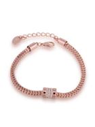 Romwe Rhinestone Detail Chain Bracelet