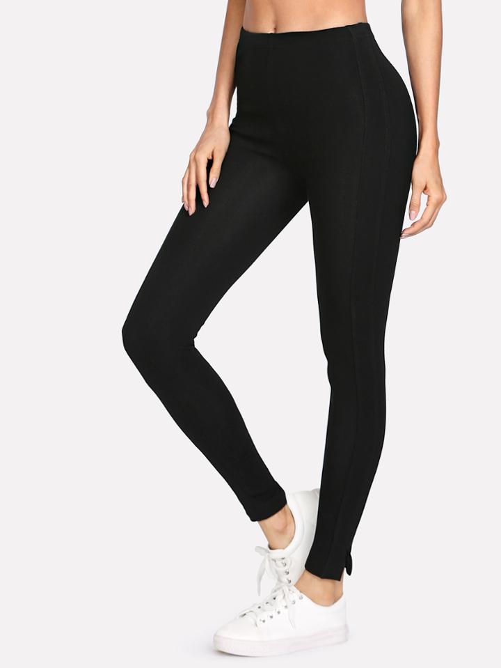 Romwe Split Side Skinny Leggings