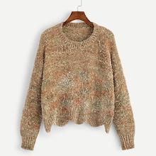 Romwe Scalloped Trim Sweater