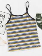 Romwe Colorful Striped Cami Top