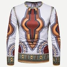 Romwe Guys Ornate Print Tee