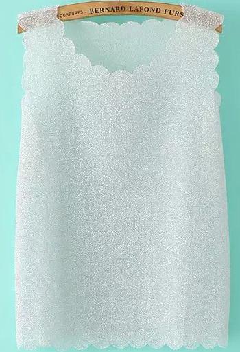 Romwe Scalloped Neck Slim Silver Vest