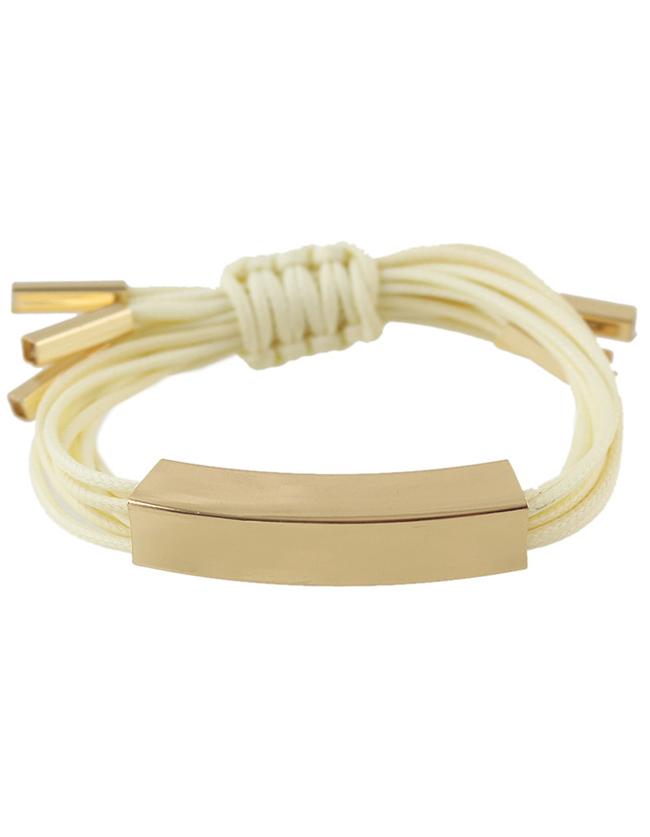 Romwe Beige Braided Rope Adjustable Bracelet