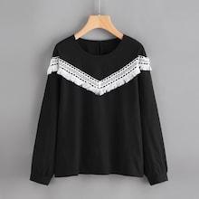 Romwe Fringe Detail Blouse