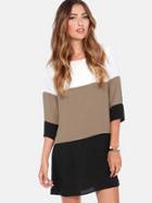 Romwe Anchors Print Drawstring Dress