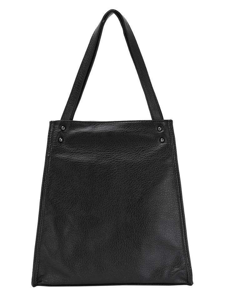 Romwe Faux Leather Trapezoid Shoulder Bag Set