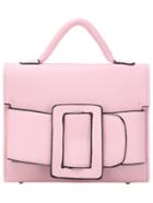 Romwe Pink Buckle Pu Shoulder Bag