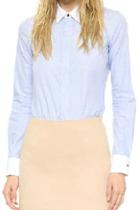 Romwe Little Polka Dots Print Dual-tone Shirt